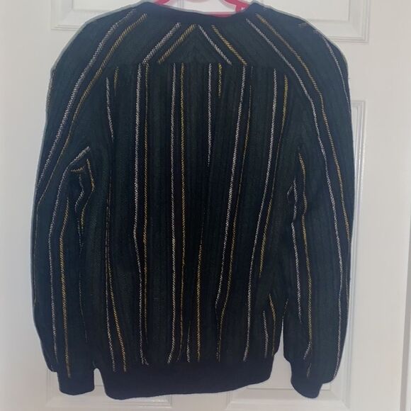 Vintage 70s wool and suede stripped jacket very rare 42​ - Picture 11 of 11